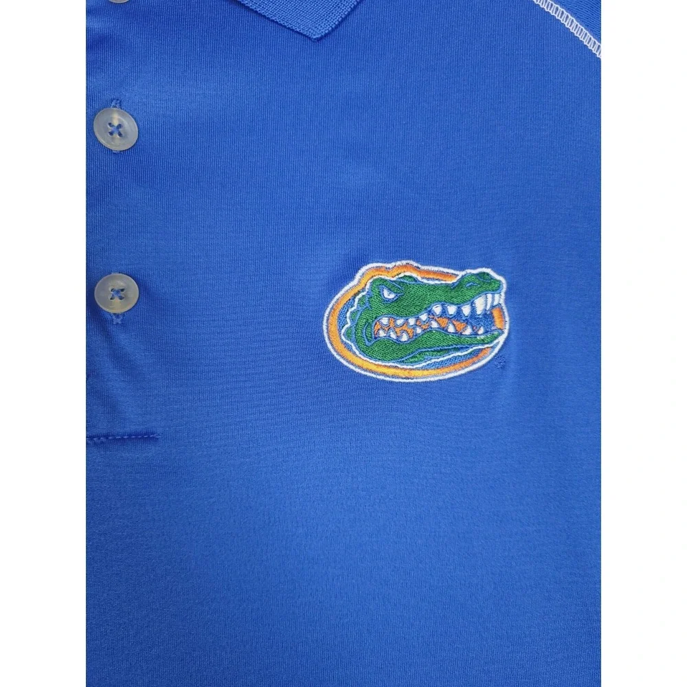 Nike Florida Gators Large Blue Golf Tour Performance Dri Fit Golf Polo Shirt
